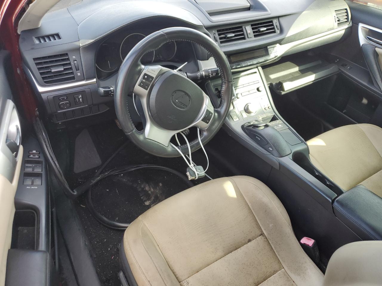 2012 Lexus CT VIN JTHKD5BHXC2086986 Copart auction photo, water/flood / rear end damage thumbnail 8