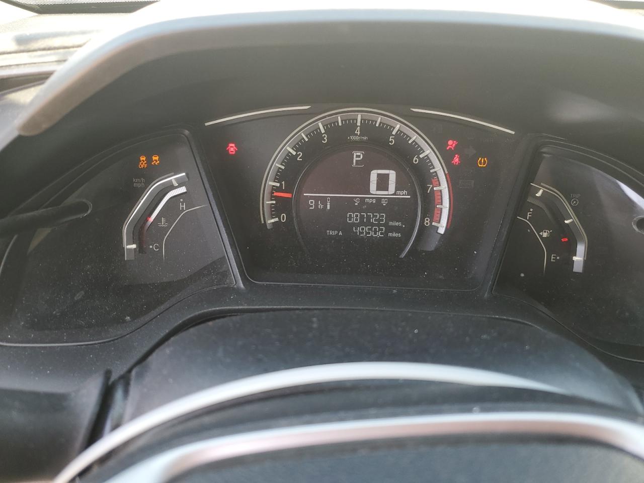 2017 Honda Civic VIN 19XFC2F56HE071772 Copart auction photo, rear end / side damage thumbnail 9