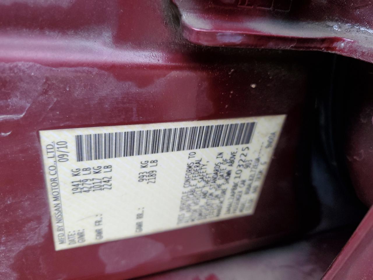 2011 Nissan Altima VIN 1N4AL2AP8BC103225 Copart auction photo, front end damage thumbnail 13