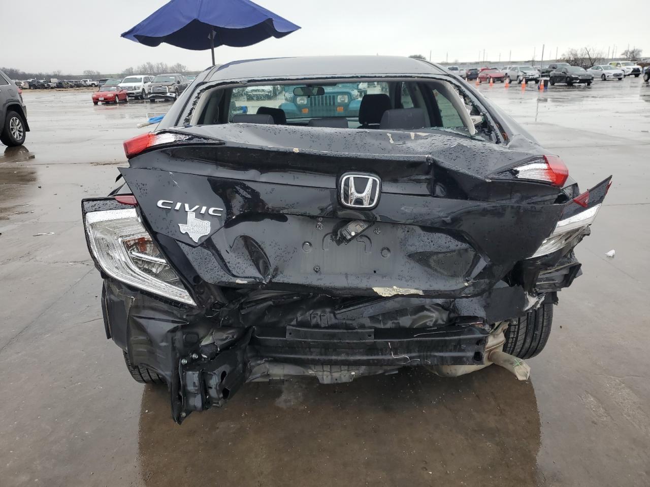 2020 Honda Civic VIN 19XFC2F61LE000156 Copart auction photo, rear end damage thumbnail 6