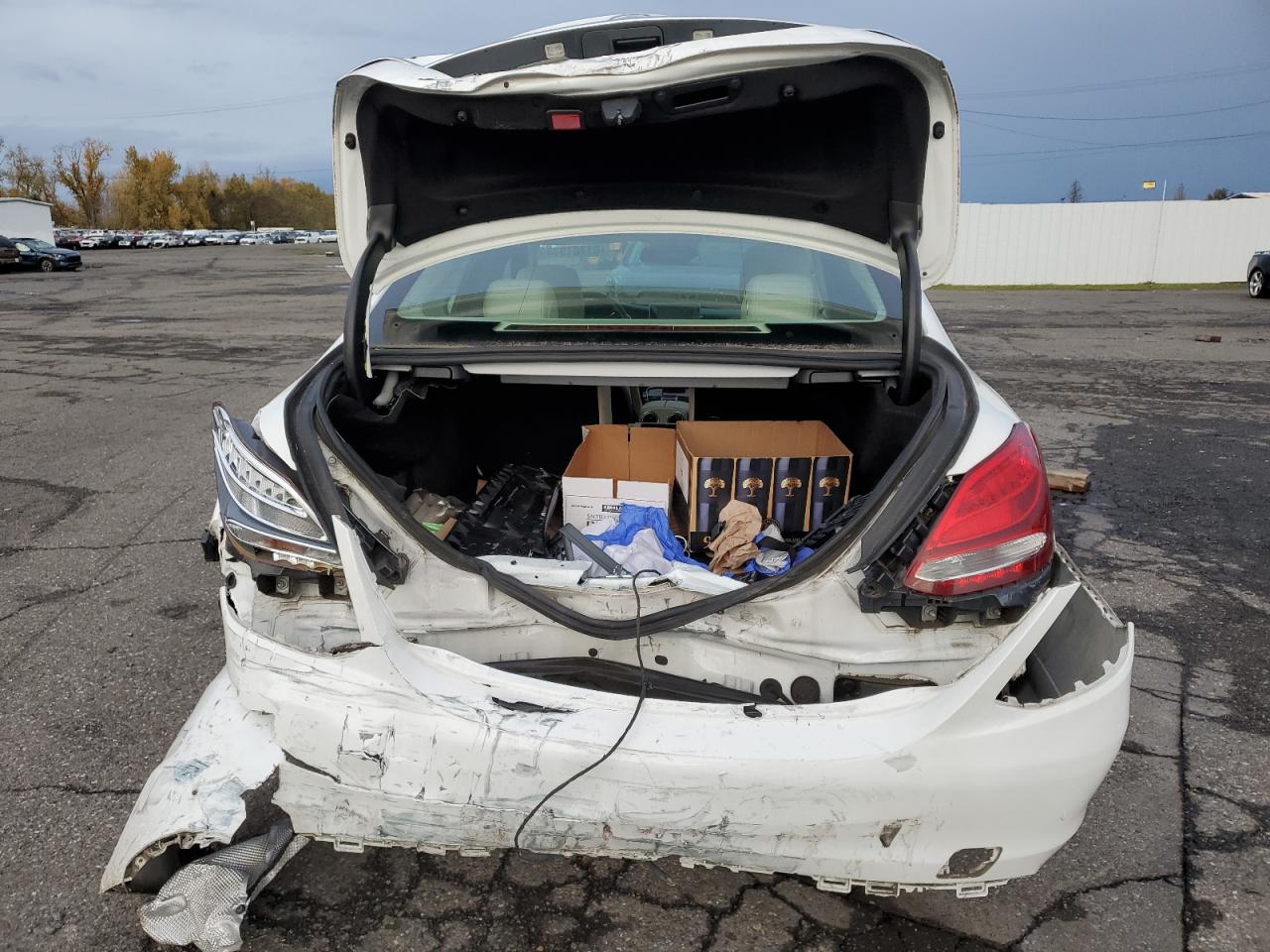 2016 Mercedes-Benz C-klasse VIN WDDWF4JBXGR182771 Copart auction photo, rear end / front end damage thumbnail 6