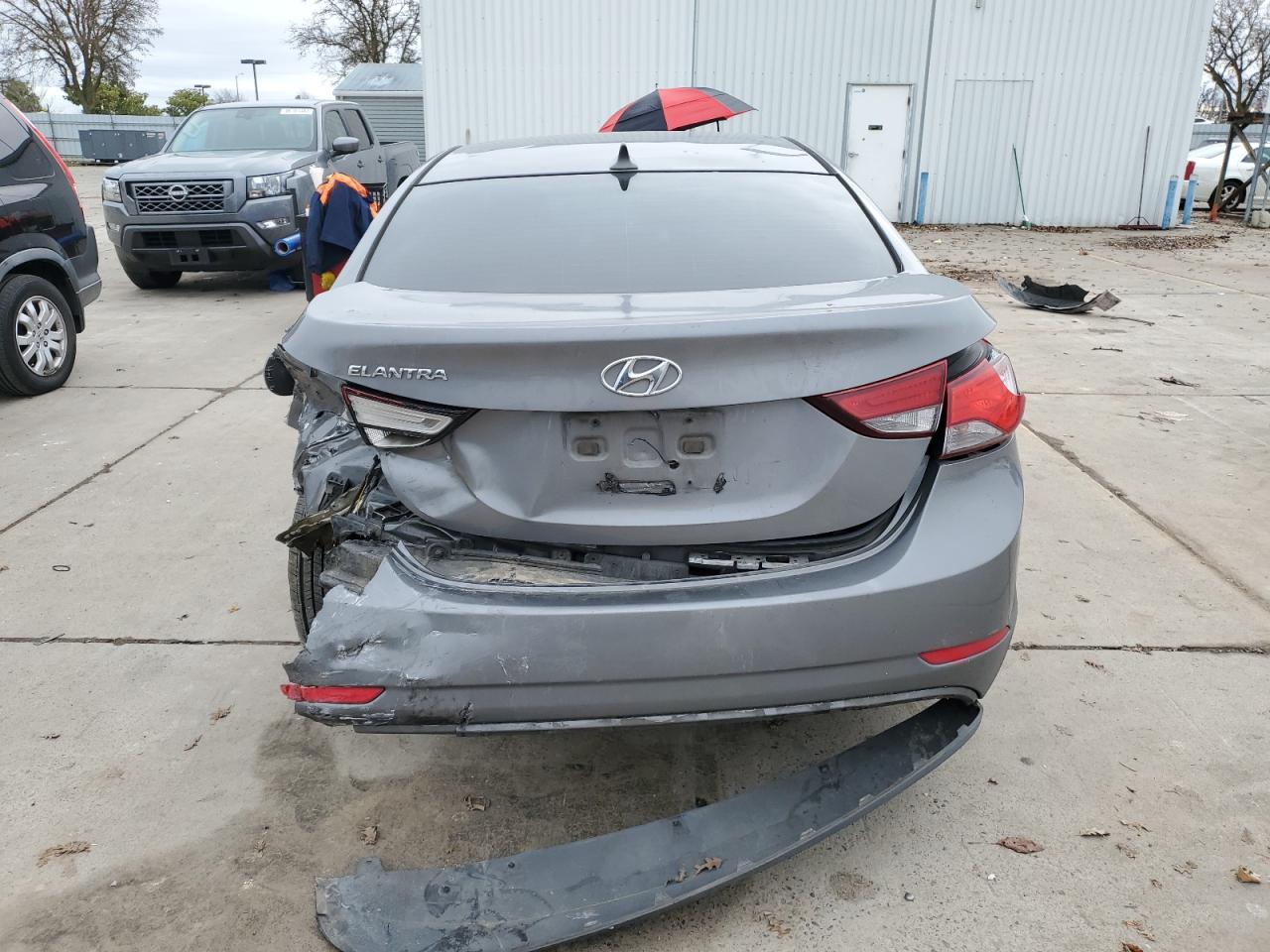 2014 Hyundai Elantra VIN 5NPDH4AE4EH482137 Copart auction photo, rear end damage thumbnail 6