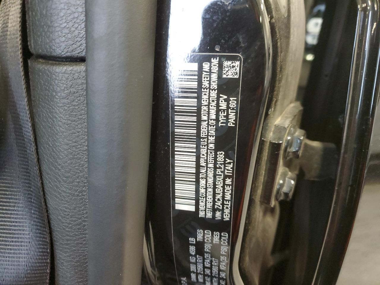 2020 Jeep Renegade VIN ZACNJBABXLPL21893 Copart auction photo, front end / side damage thumbnail 15