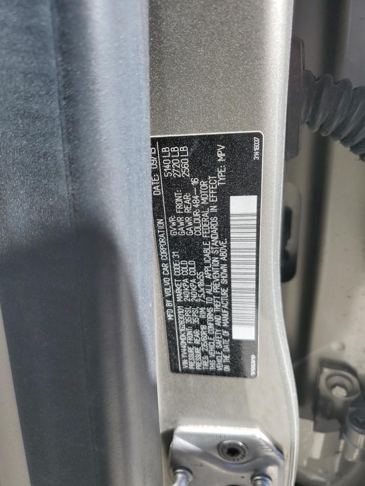 2016 Volvo XC60 VIN YV440MDK1G2830101 Copart auction photo, front end damage thumbnail 13