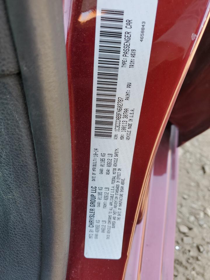 2015 Chrysler 200 VIN 1C3CCCAB9FN602787 Copart auction photo, front end / minor dent/scratches damage thumbnail 14