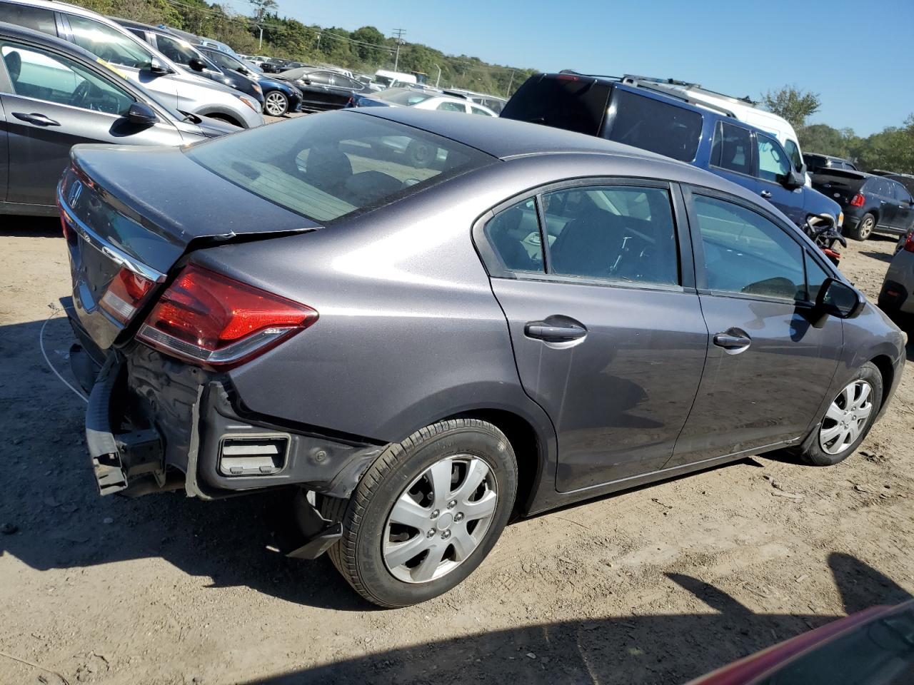 2015 Honda Civic VIN 2HGFB2F58FH536106 Copart auction photo, rear end / minor dent/scratches damage thumbnail 3