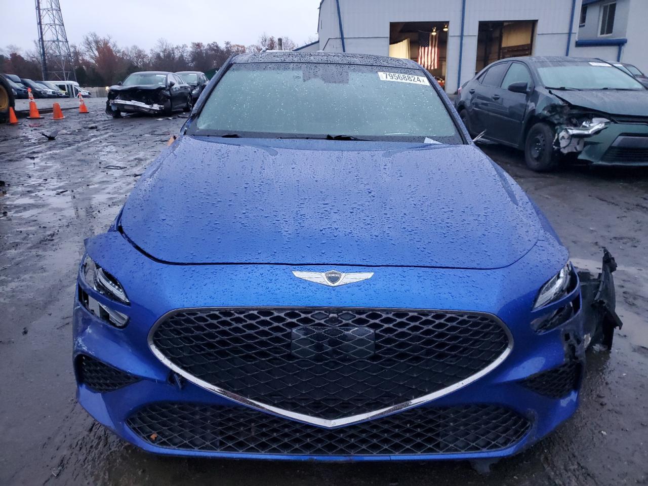 2022 Genesis G70 VIN KMTG54TEXNU102485 Copart auction photo, front end / side damage thumbnail 5