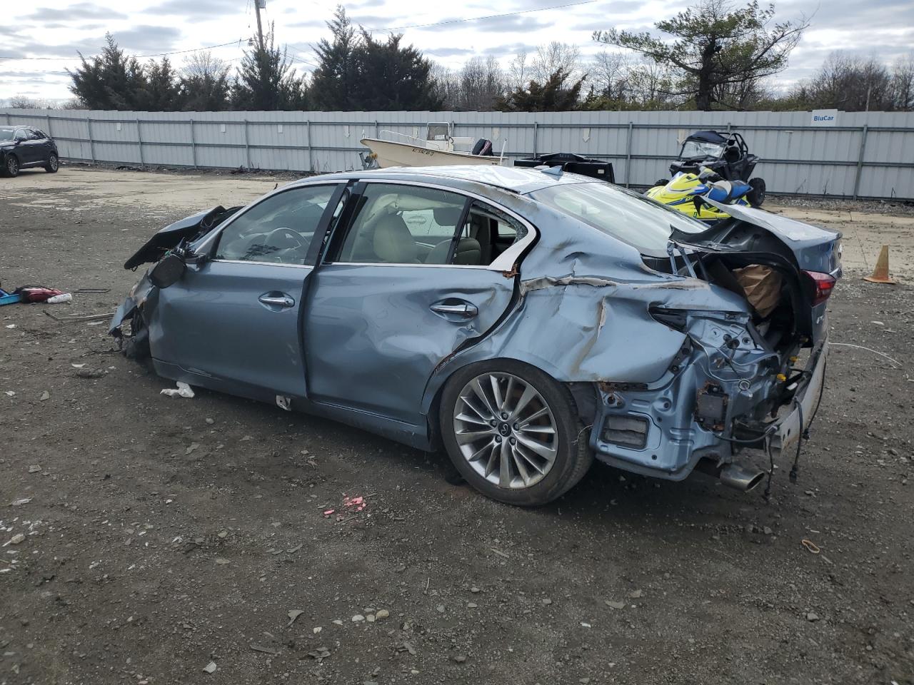 2020 Infiniti Q50 VIN JN1EV7AR1LM254426 Copart auction photo, undercarriage / all over damage thumbnail 2