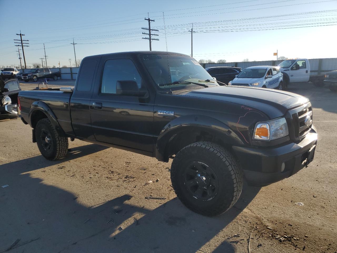 2007 Ford Ranger VIN 1FTYR14U87PA84601 Copart auction photo, side / front end damage thumbnail 4