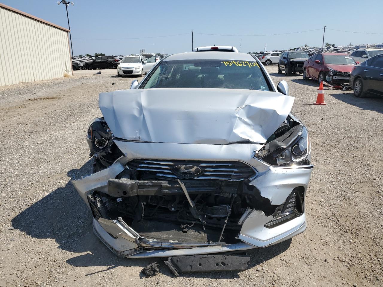 2019 Hyundai Sonata VIN KMHE24L34KA093465 Copart auction photo, front end damage thumbnail 5