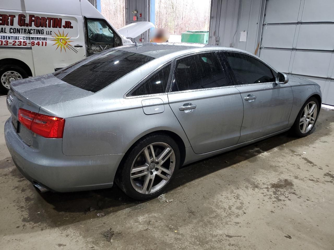 2015 Audi A6 VIN WAUGFAFC8FN035690 Copart auction photo, front end / side damage thumbnail 3