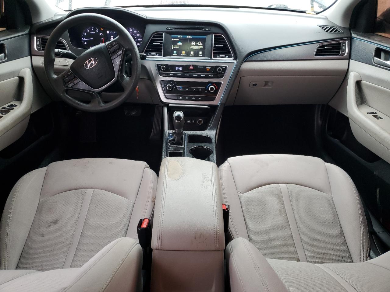 2016 Hyundai Sonata VIN 5NPE34AFXGH373079 Copart auction photo, front end / rear end damage thumbnail 8