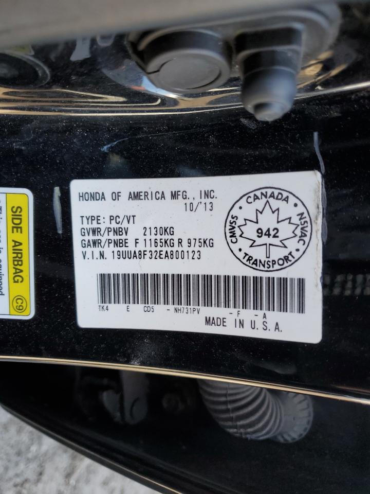 2014 Acura TL VIN 19UUA8F32EA800123 Copart auction photo, rear end damage thumbnail 13