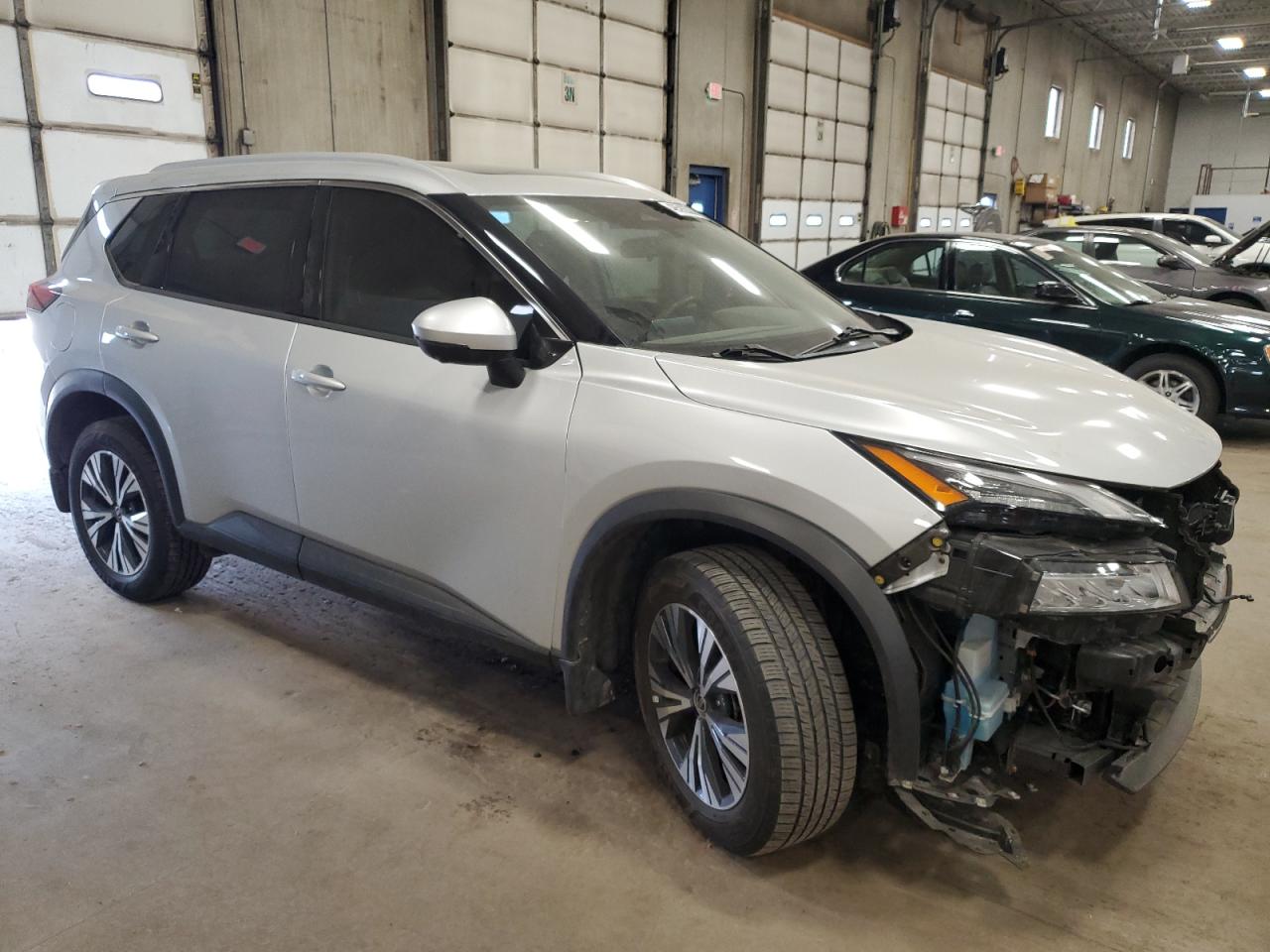 2021 Nissan Rogue VIN 5N1AT3BB2MC827445 Copart auction photo, front end / side damage thumbnail 4