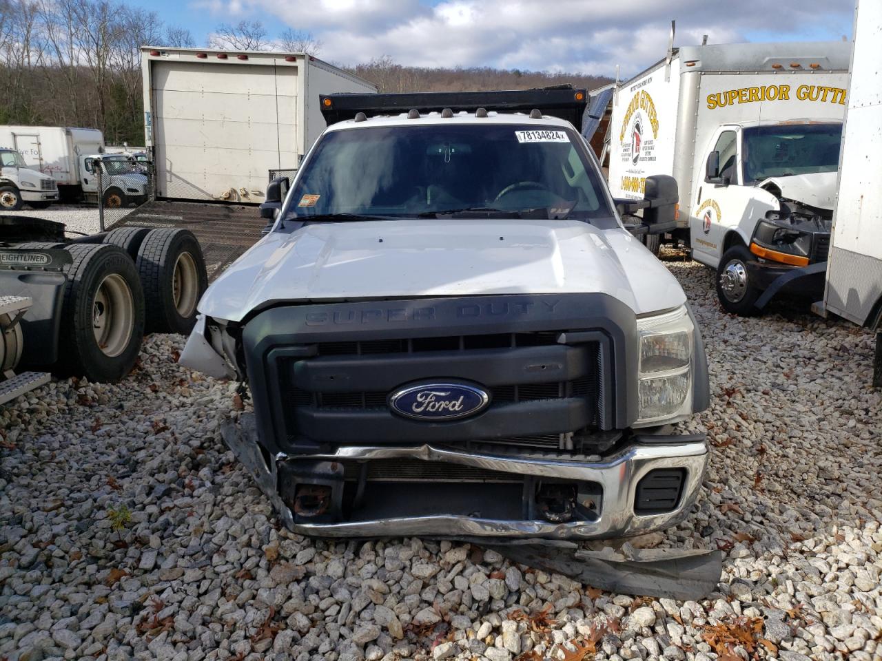 2013 Ford F450 VIN 1FD9W4GTXDEB25346 Copart auction photo, front end / undercarriage damage thumbnail 5