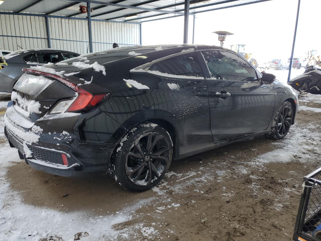 2019 Honda Civic VIN 2HGFC4B80KH302562 Copart auction photo, side damage thumbnail 3
