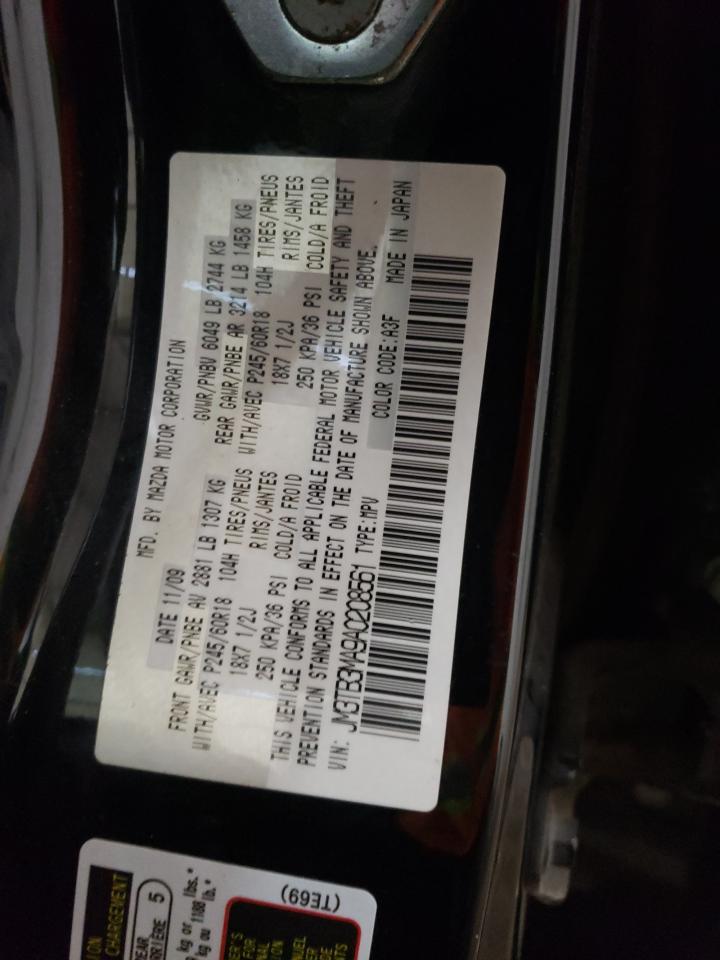 2010 Mazda CX-9 VIN JM3TB3MA9A0208561 Copart auction photo, front end / rear end damage thumbnail 16
