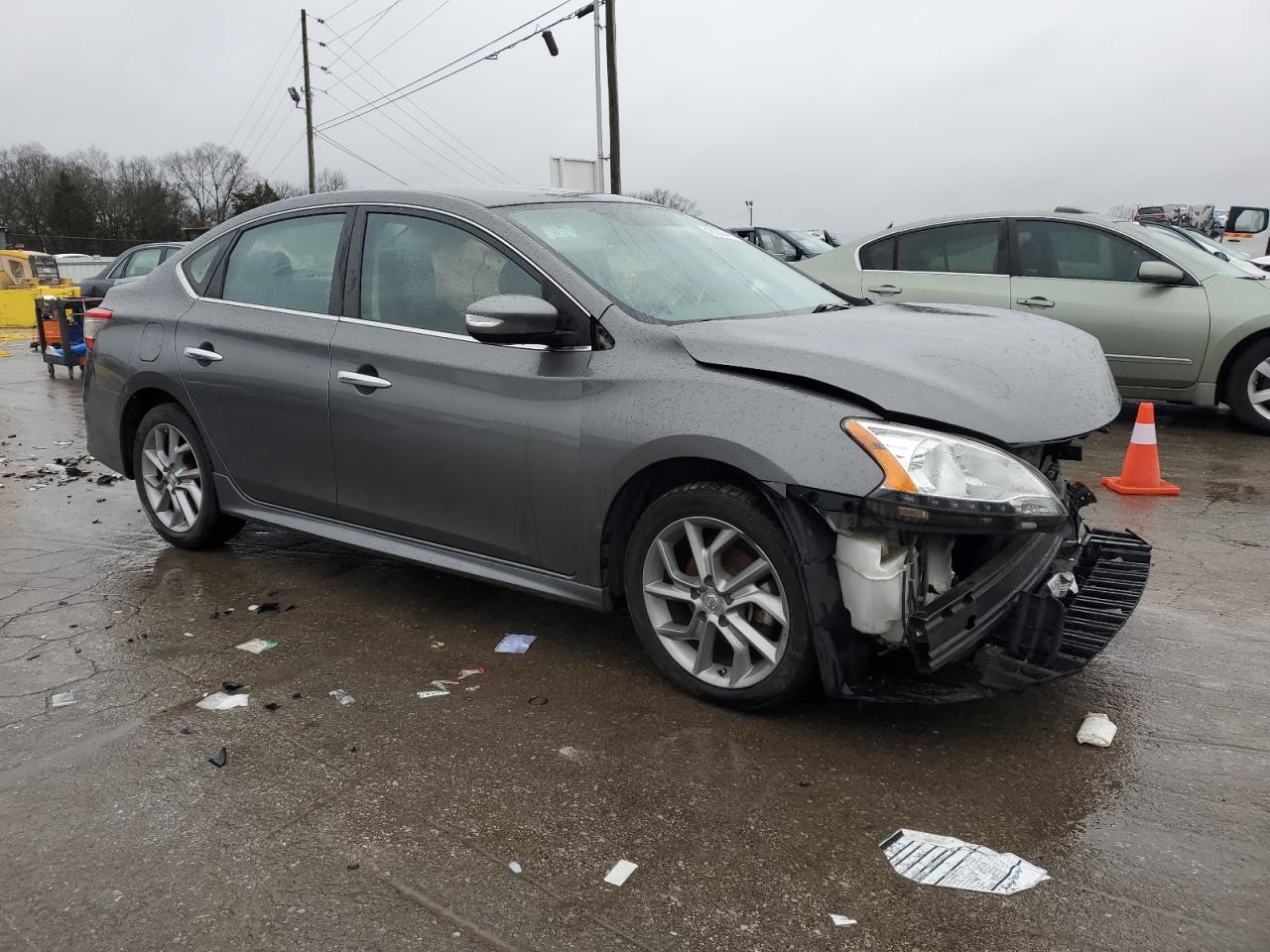 2015 Nissan Sentra VIN 3N1AB7AP1FY268057 Copart auction photo, front end / side damage thumbnail 4