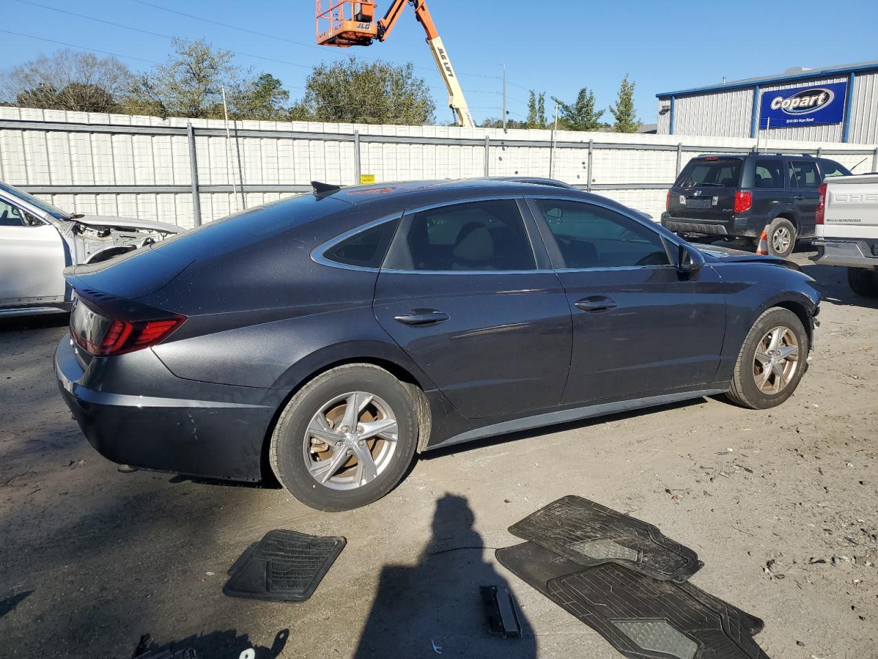 2021 Hyundai Sonata VIN 5NPEG4JA7MH101982 Copart auction photo, front end / rear end damage thumbnail 3