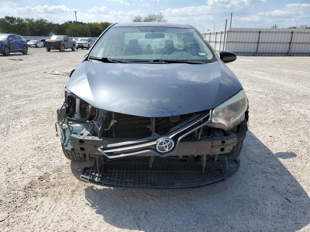 2015 Toyota Corolla VIN 5YFBURHE6FP254490 Copart auction photo, side / front end damage thumbnail 5