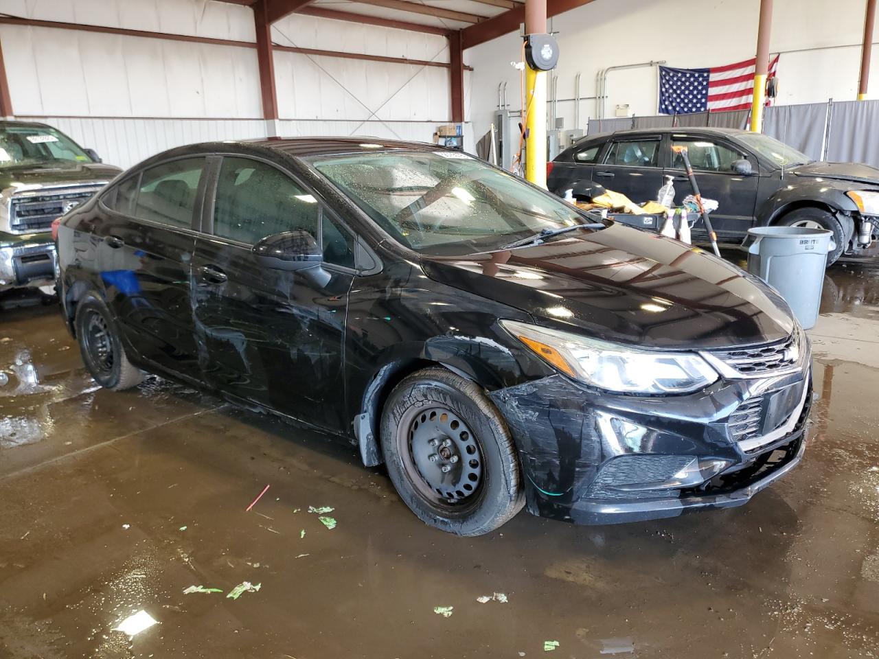 2018 Chevrolet Cruze VIN 1G1BC5SM5J7163886 Copart auction photo, side / front end damage thumbnail 4