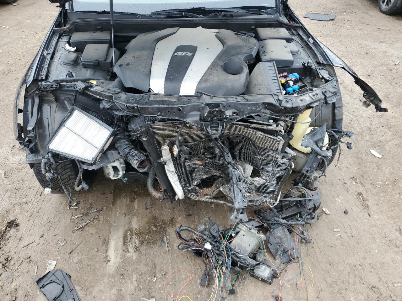 2012 Hyundai Genesis VIN KMHGC4DD6CU168535 Copart auction photo, front end damage thumbnail 12