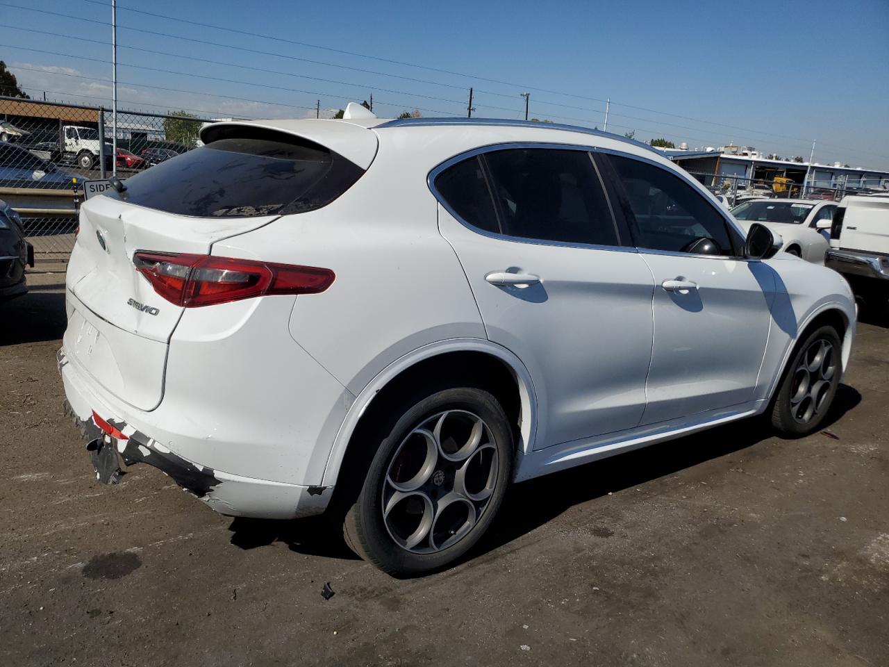 2018 Alfa Romeo Stelvio VIN ZASFAKANXJ7B73408 Copart auction photo, rear end damage thumbnail 3