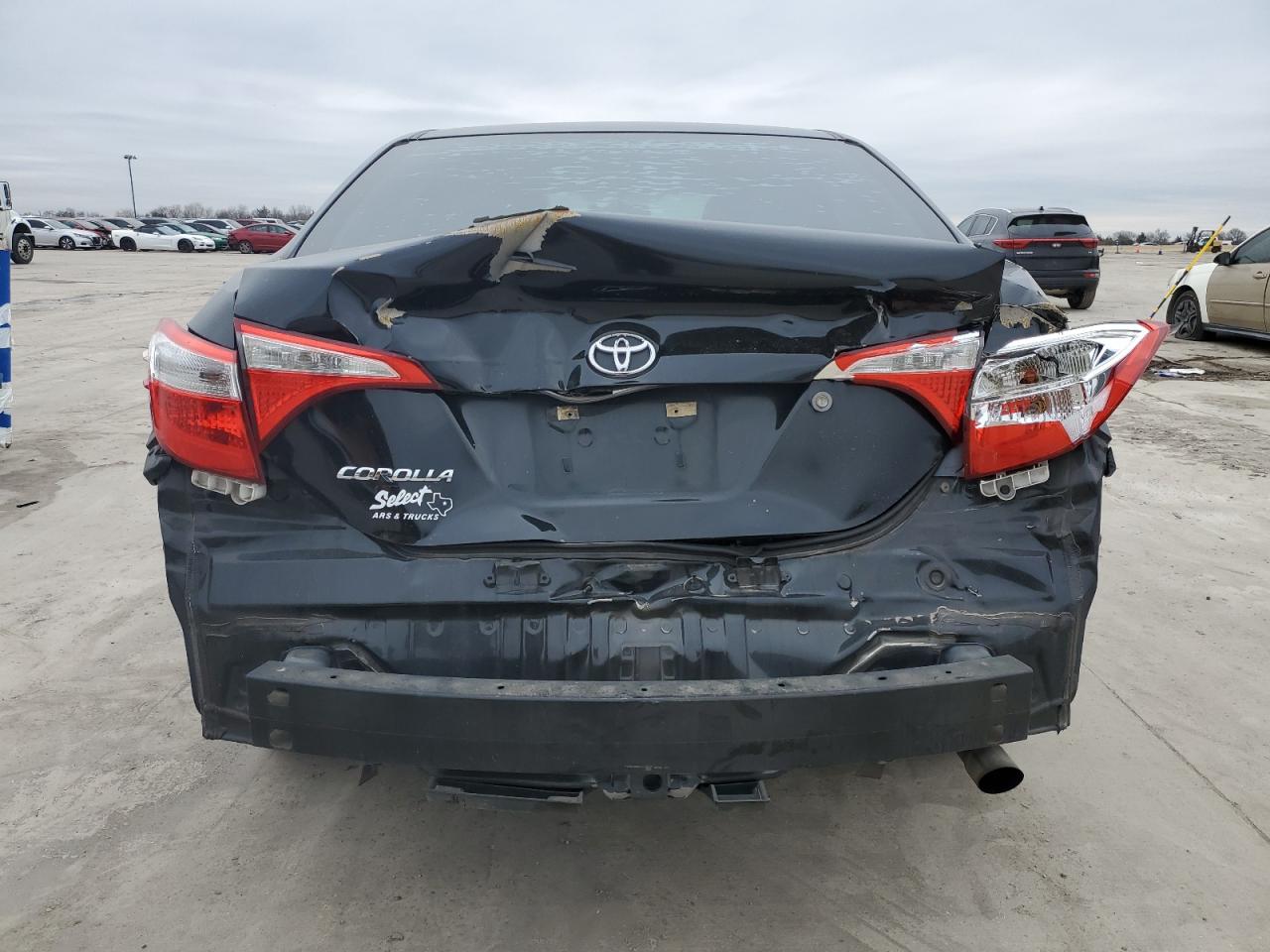 2015 Toyota Corolla VIN 5YFBURHE0FP305613 Copart auction photo, rear end / hail damage thumbnail 6