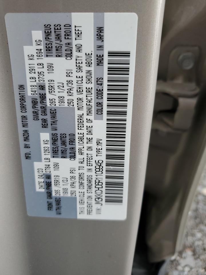 2024 Mazda CX-90 VIN JM3KKCHD6R1109945 Copart auction photo, water/flood damage thumbnail 13