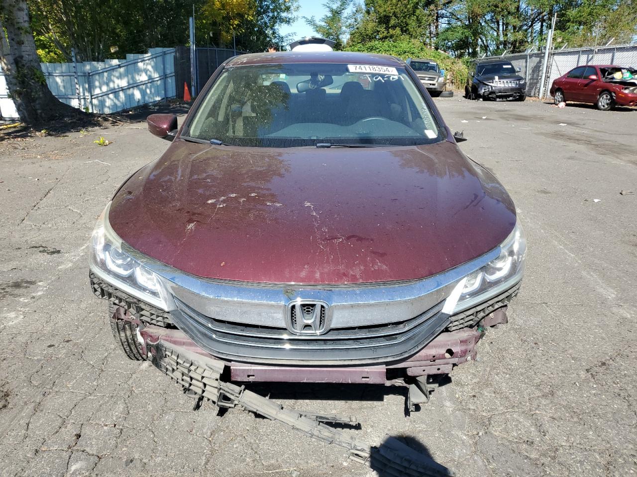2016 Honda Accord VIN 1HGCR2F34GA144155 Copart auction photo, front end damage thumbnail 5