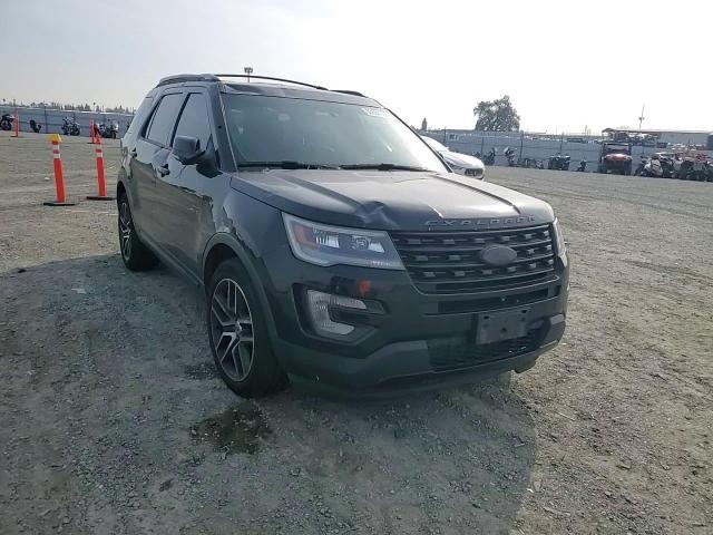 2016 Ford Explorer VIN 1FM5K8GT2GGB34603 Copart auction photo, side / front end damage thumbnail 10