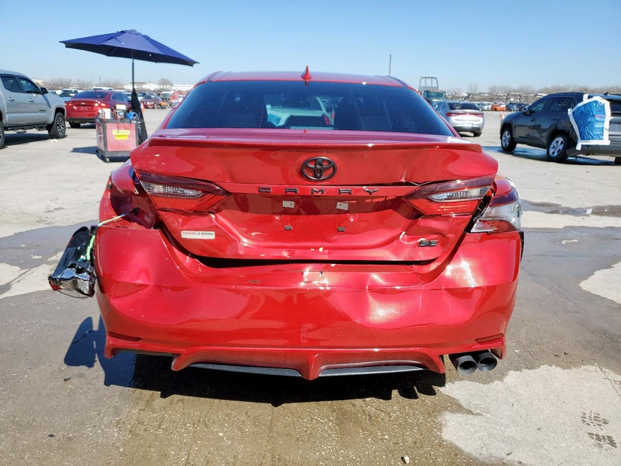 2022 Toyota Camry VIN 4T1G11AK5NU067058 Copart auction photo, rear end damage thumbnail 6