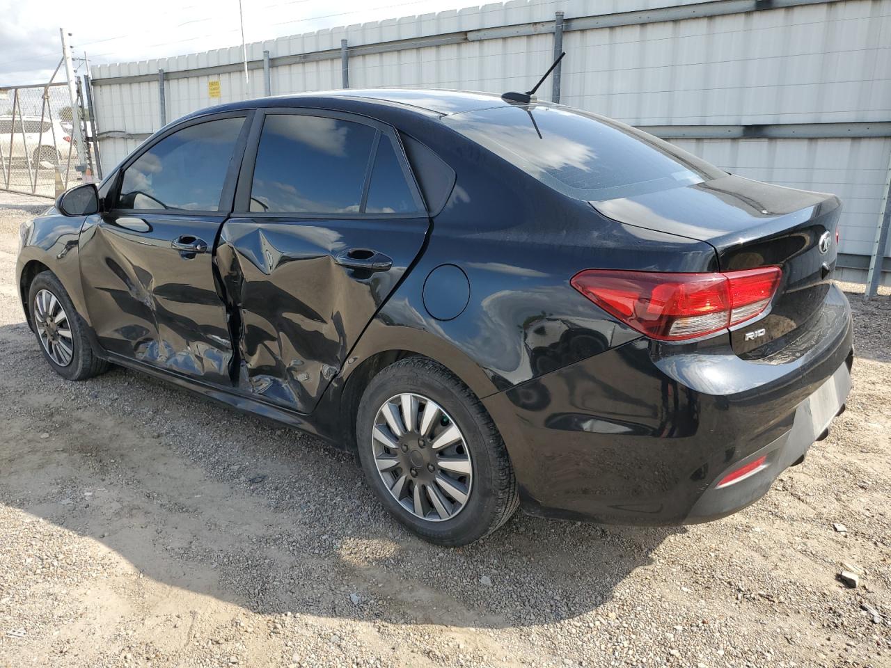2019 KIA Rio VIN 3KPA24ABXKE197176 Copart auction photo, side / minor dent/scratches damage thumbnail 2