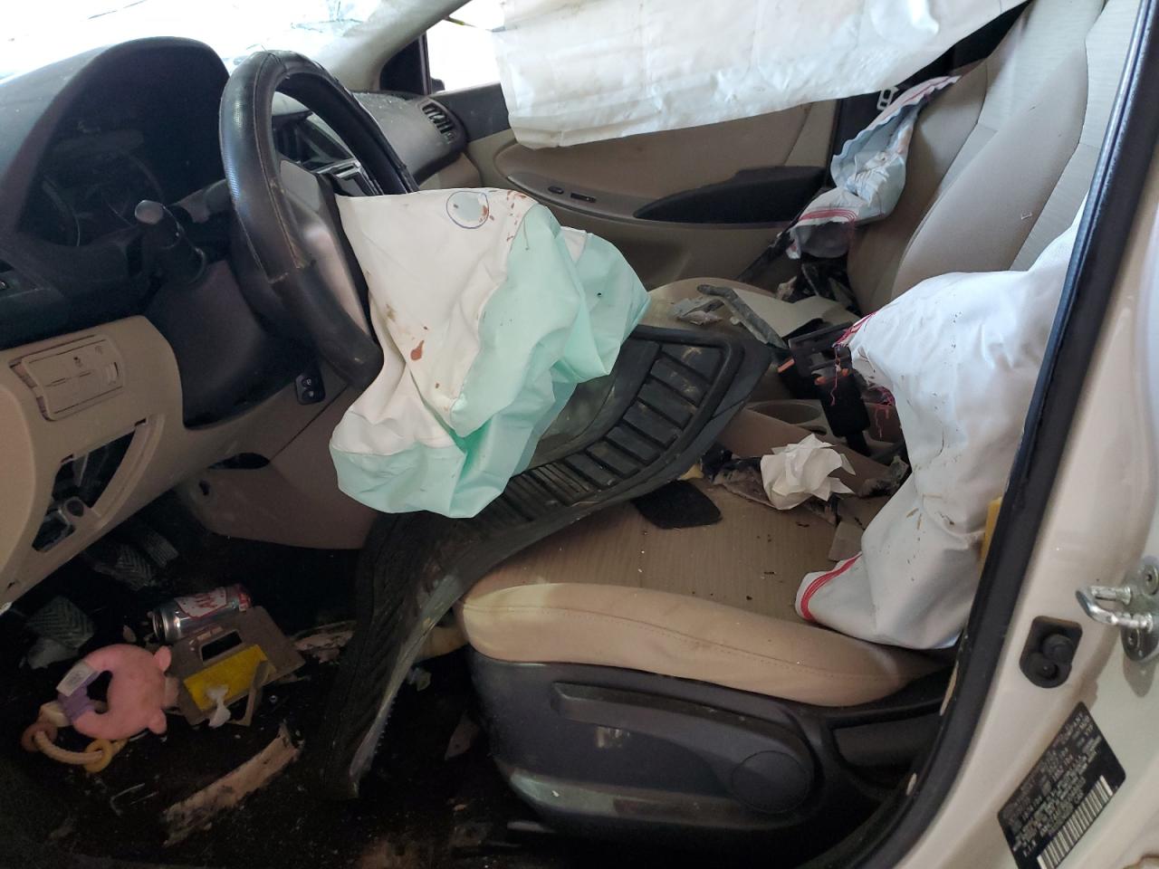 2016 Hyundai Accent VIN KMHCT4AE9GU048603 Copart auction photo, front end / all over damage thumbnail 7