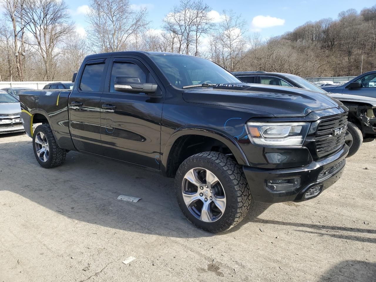 2019 RAM 1500 VIN 1C6SRFDT3KN602992 Copart auction photo, rear end damage thumbnail 4