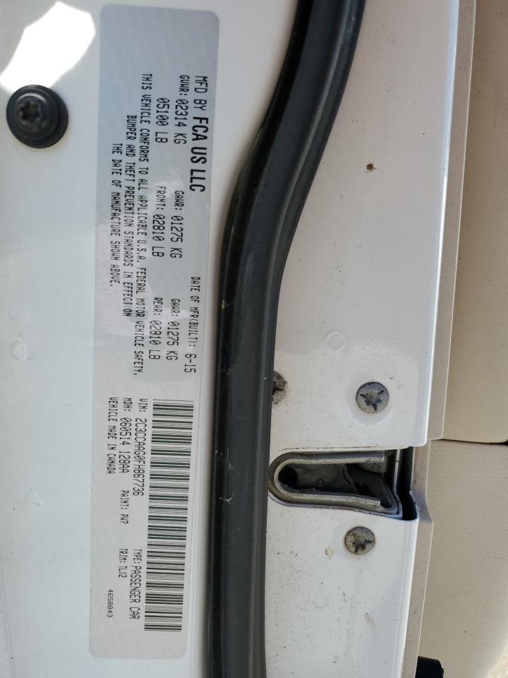2015 Chrysler 300 VIN 2C3CCAAG0FH867736 Copart auction photo, front end / minor dent/scratches damage thumbnail 12