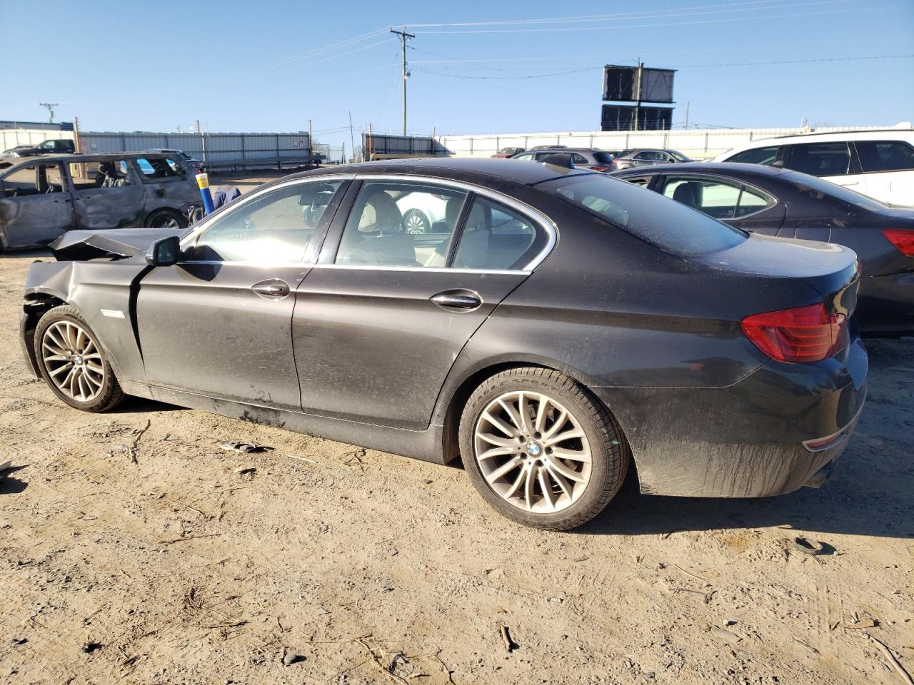 2015 BMW 5er VIN WBA5A7C51FD626075 Copart auction photo, front end / side damage thumbnail 2