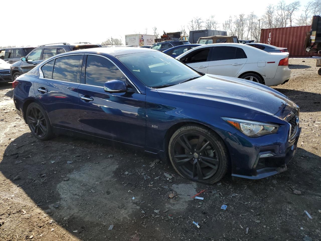 2019 Infiniti Q50 VIN JN1EV7AR4KM591963 Copart auction photo, undercarriage damage thumbnail 4