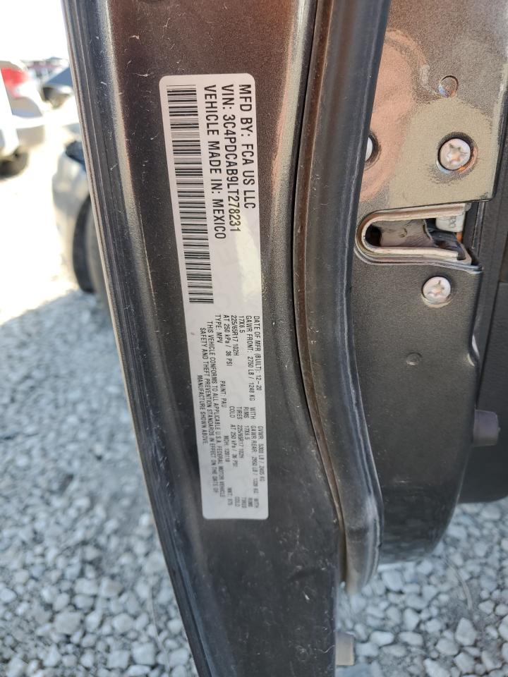 2020 Dodge Journey VIN 3C4PDCAB9LT278231 Copart auction photo, front end / side damage thumbnail 15