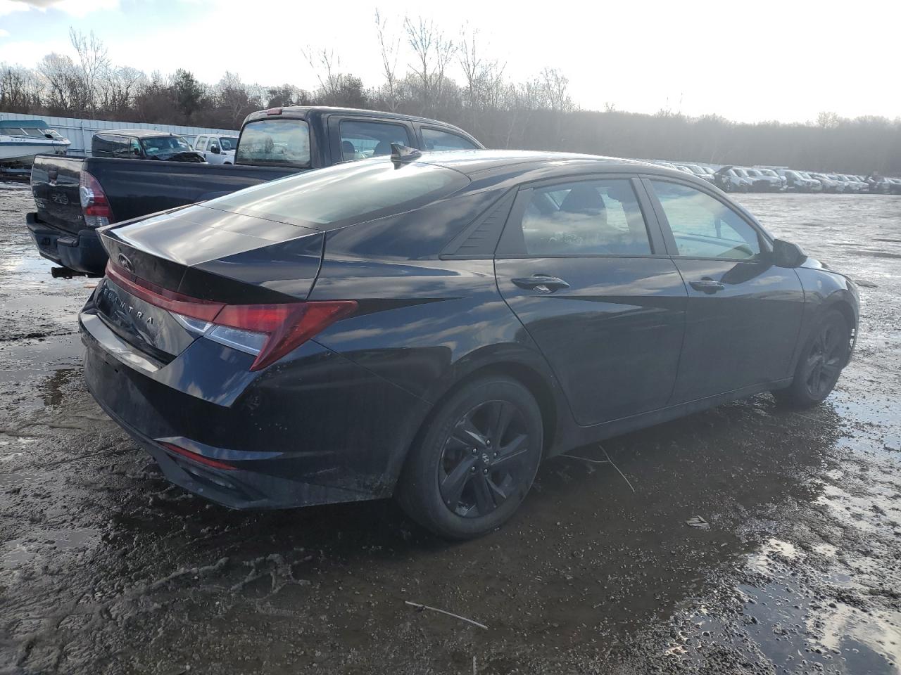 2021 Hyundai Elantra VIN 5NPLS4AGXMH006665 Copart auction photo, side damage thumbnail 3