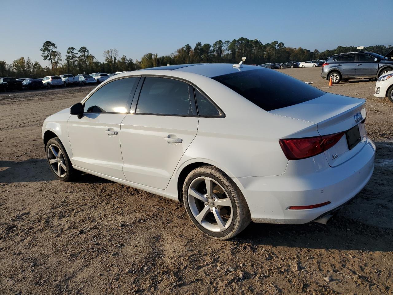 2015 Audi A3 VIN WAUACGFFXF1090922 Copart auction photo, front end / side damage thumbnail 2