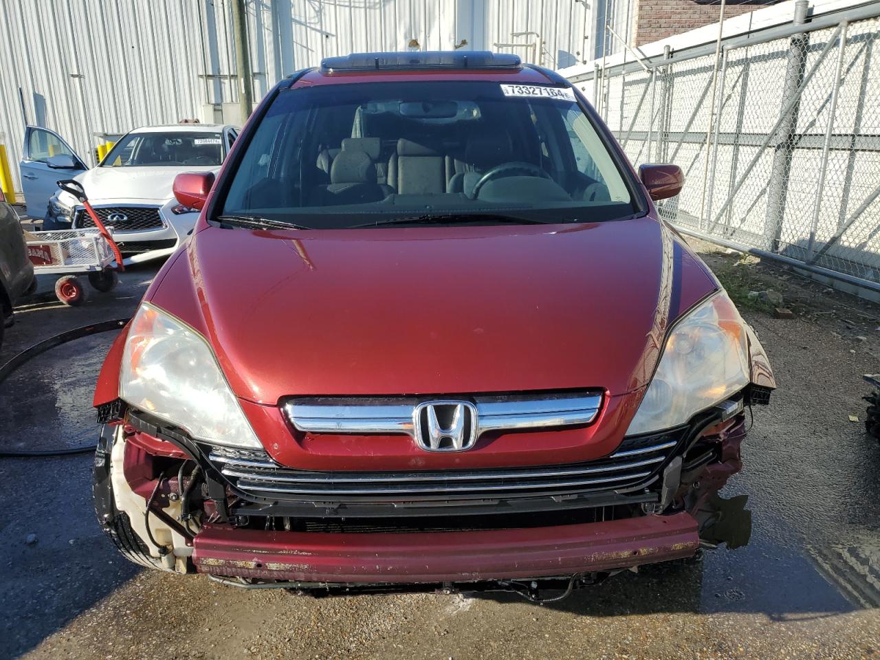 2007 Honda CR-V VIN JHLRE38747C005225 Copart auction photo, vandalism / front end damage thumbnail 5