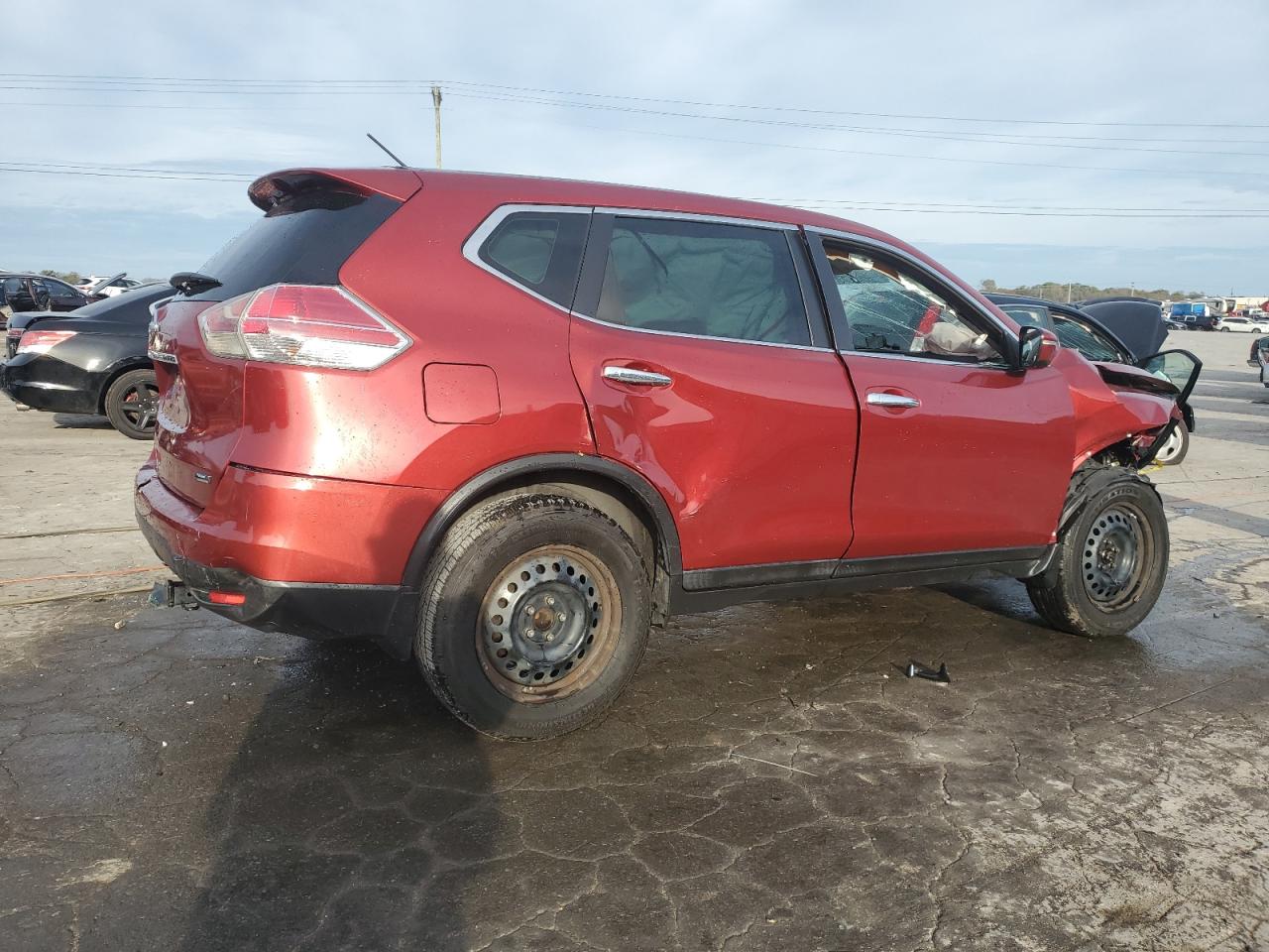 2014 Nissan Rogue VIN 5N1AT2MT6EC807118 Copart auction photo, rollover damage thumbnail 3