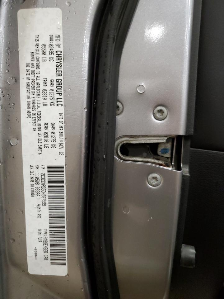 2013 Chrysler 300 VIN 2C3CCARG5DH587599 Copart auction photo, front end / side damage thumbnail 13