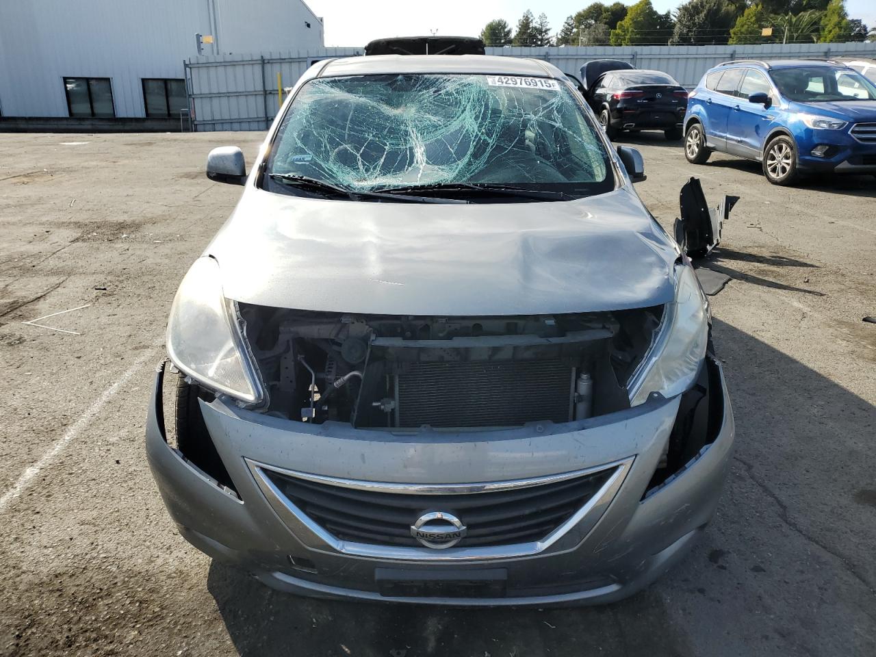 2012 Nissan Versa VIN 3N1CN7AP9CL836371 Copart auction photo, front end / side damage thumbnail 5