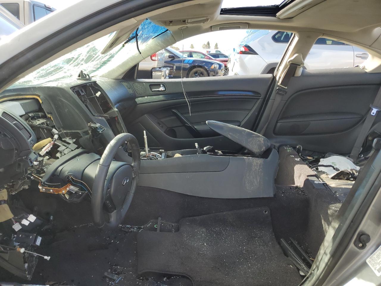 2014 Infiniti Q60 VIN JN1CV6EKXEM112187 Copart auction photo, vandalism / stripped damage thumbnail 7