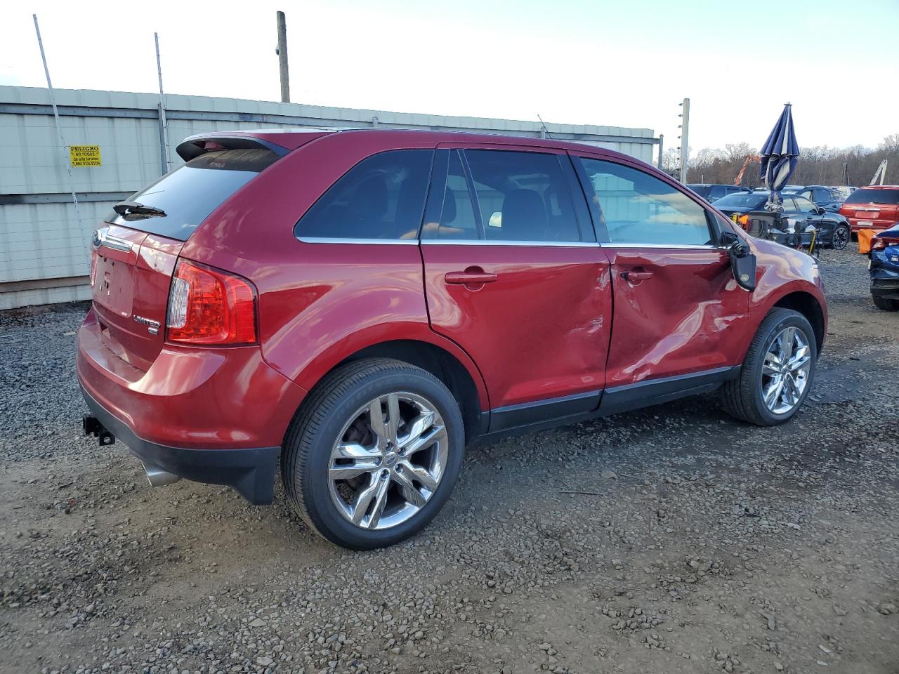 2014 Ford Edge VIN 2FMDK4KC7EBA65150 Copart auction photo, side damage thumbnail 3