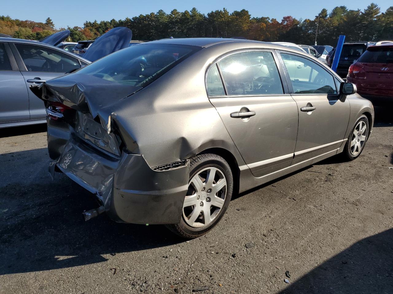 2008 Honda Civic VIN 2HGFA16568H352931 Copart auction photo, rear end / minor dent/scratches damage thumbnail 3