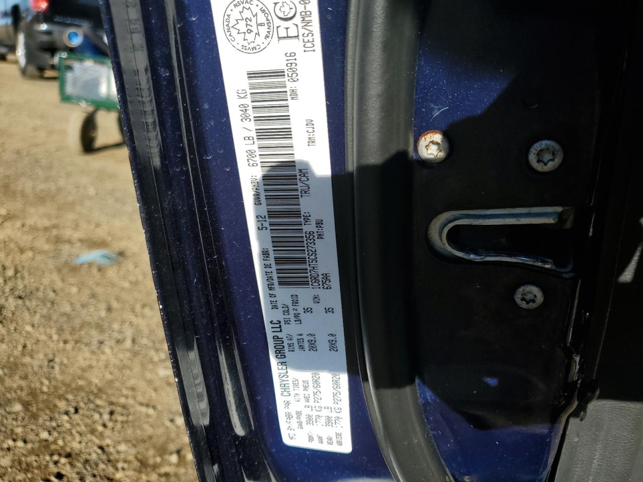 2012 Dodge RAM VIN 1C6RD7HT5CS273356 Copart auction photo, undercarriage / front end damage thumbnail 14