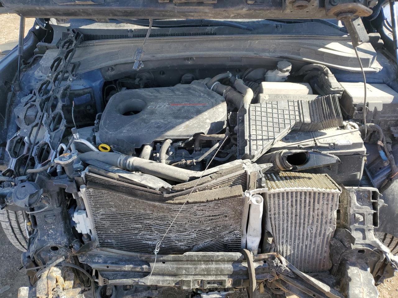 2020 Hyundai Santa Fe VIN 5NMS5CAA2LH146150 Copart auction photo, front end / side damage thumbnail 12